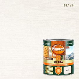 Антисептик Pinotex Ultra декоративный для дерева белый 2,5 л