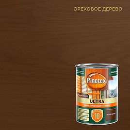 Антисептик Pinotex Ultra декоративный для дерева ореховое дерево 0,9 л