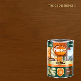 Антисептик Pinotex Ultra декоративный для дерева тиковое дерево 0,9 л