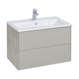 Тумба под раковину Aquaton Сохо 75 см подвесная слэйт/галька серая (1A258101AJ9A0)