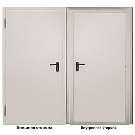 Дверь противопожарная Промет ДП-EIS-60 глухая левая серый RAL 7035 850х2050 мм