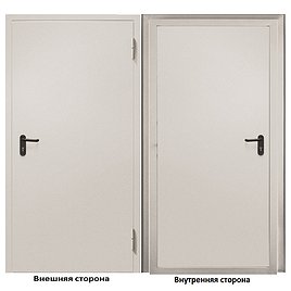 Дверь противопожарная Промет ДП-EIS-60 глухая правая серый RAL 7035 850х2050 мм