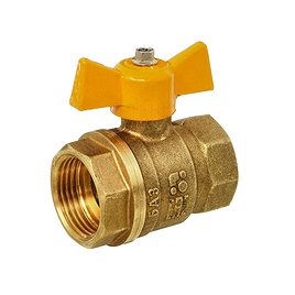Кран шаровой газовый БАЗ 3/4 ВР(г) х 3/4 ВР(г) бабочка (БАЗ.А10.1.20.40)