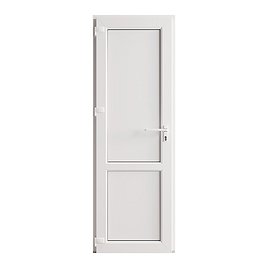 Металлопластиковая дверь VEKA WHS 2050х600 мм алюминиевый порог белая левая