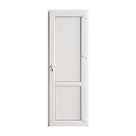 Металлопластиковая дверь VEKA WHS 2050х600 мм алюминиевый порог белая правая