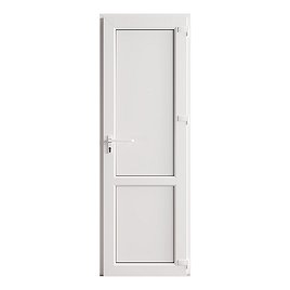 Металлопластиковая дверь VEKA WHS 2050х700 мм алюминиевый порог белая правая
