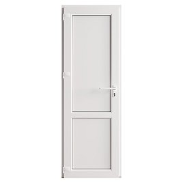 Металлопластиковая дверь VEKA WHS 2050х700 мм алюминиевый порог белая левая