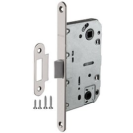 Замок врезной Fuaro PLASTP96WC-50 SN для межкомнатной двери под фиксатор матовый никель