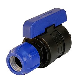 Кран шаровой ПНД Valfex компрессионный переходной 25х1/2 ВР(г)