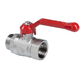 Кран шаровой латунный Valtec 1 ВР(г) х 1 НР(ш) полнопроходной ручка прямой (VT.121.N.06)