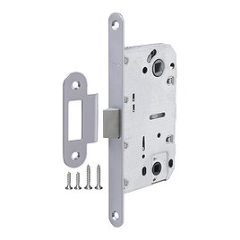 Замок врезной Fuaro PLASTP96WC-50 SSC для межкомнатной двери под фиксатор сатинированный хром