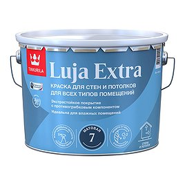 Краска моющаяся Tikkurila Luja Extra матовая база С бесцветная 9 л