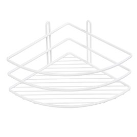 Полка для ванной Fixsen Муар угловая 275х200х104 мм металл белая (710W-1)