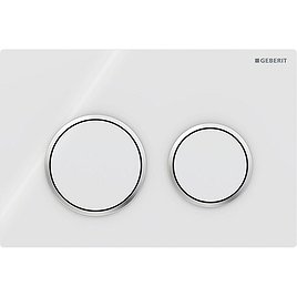 Клавиша смыва для инсталляций Geberit Omega белая/хром глянцевый (115.085.KJ.1)