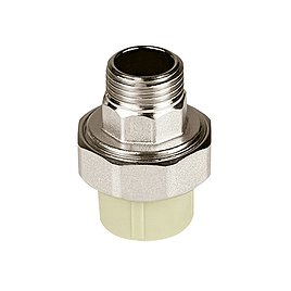 Муфта полипропиленовая Valfex разъемная (американка) 20 мм х 1/2 НР(ш) серая (10156015Г)