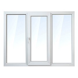 Пластиковое окно VEKA WHS 60 1440х1920 мм 3 створки левая глухая центр поворотно-откидная правая глуха однокамерное