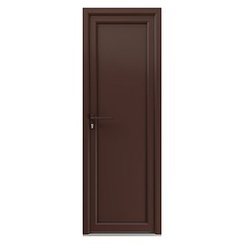 Металлопластиковая дверь VEKA 2050х600 мм алюминиевый порог коричневая левая глухая