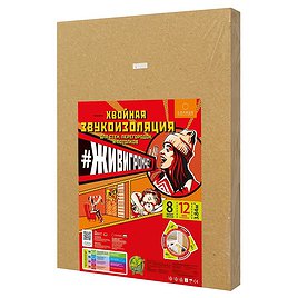 Панель звукоизоляционная ЖивиГромче хвойная 12х600х800 мм (8 шт.) 3,84 кв.м