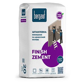 Бергауф Finish Zement 20кг финишная шпатлёвка на цементной основе 64шт.пал.