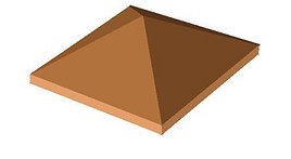 Крышка керамическая на столб 320х440х125 (Головчински) коричневый