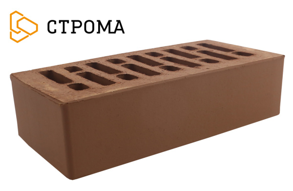Керамический обл. кирпич пуст."Стромский КЗ" "Коричневый" гл.1НФ 250*120*65 мм. под.480шт.(г.Брянск)