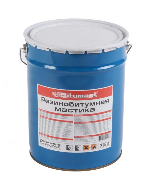 Мастика резинобитумная (21,5л) "Bitumast"