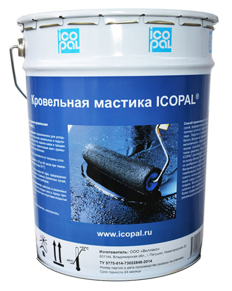 Мастика битумная кровельная Икопал (20л) 20кг