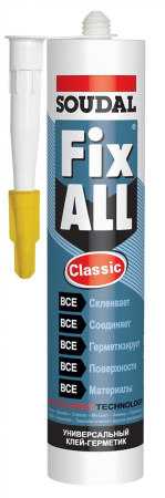 Клей-герметик FIX ALL CLASSIC белый 290 мл 117383